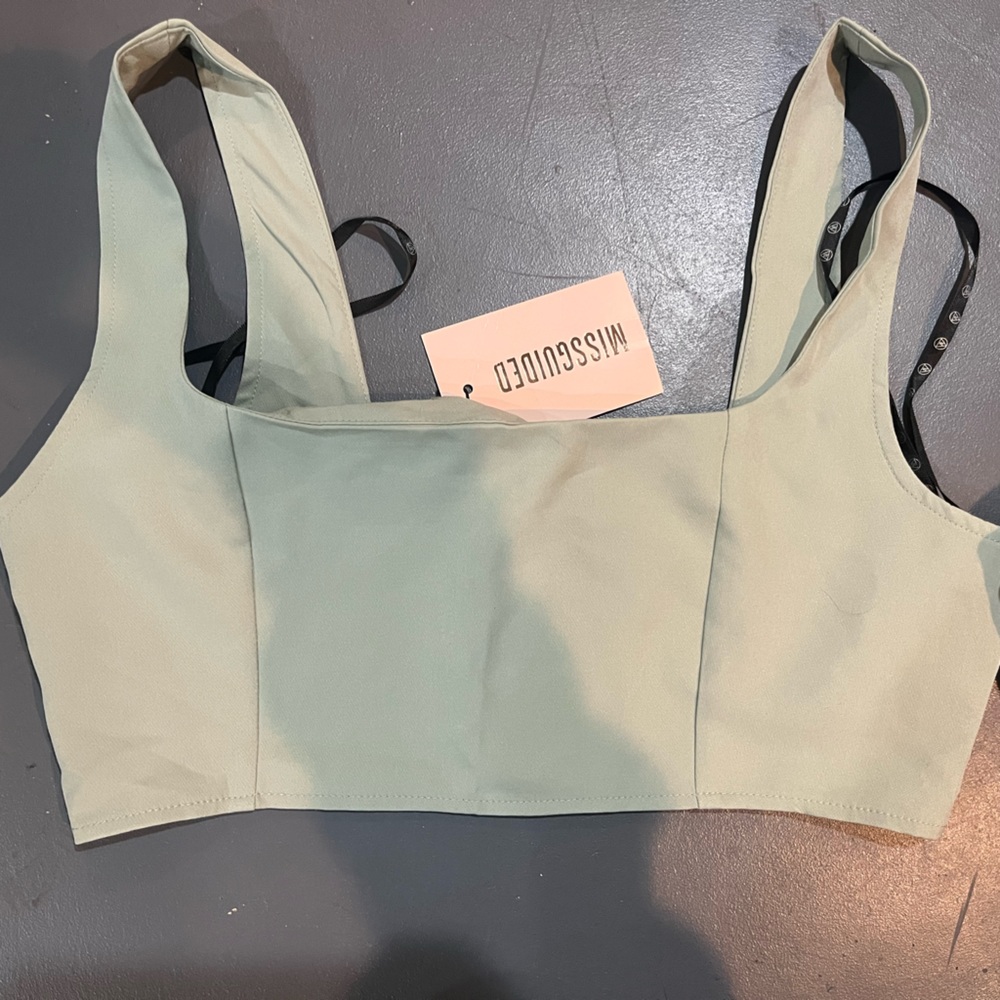 Light green Misguided crop top